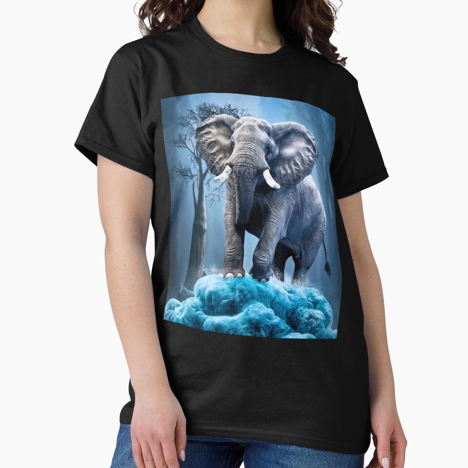 Elephant Portrait. snow scene by ElephantVibes