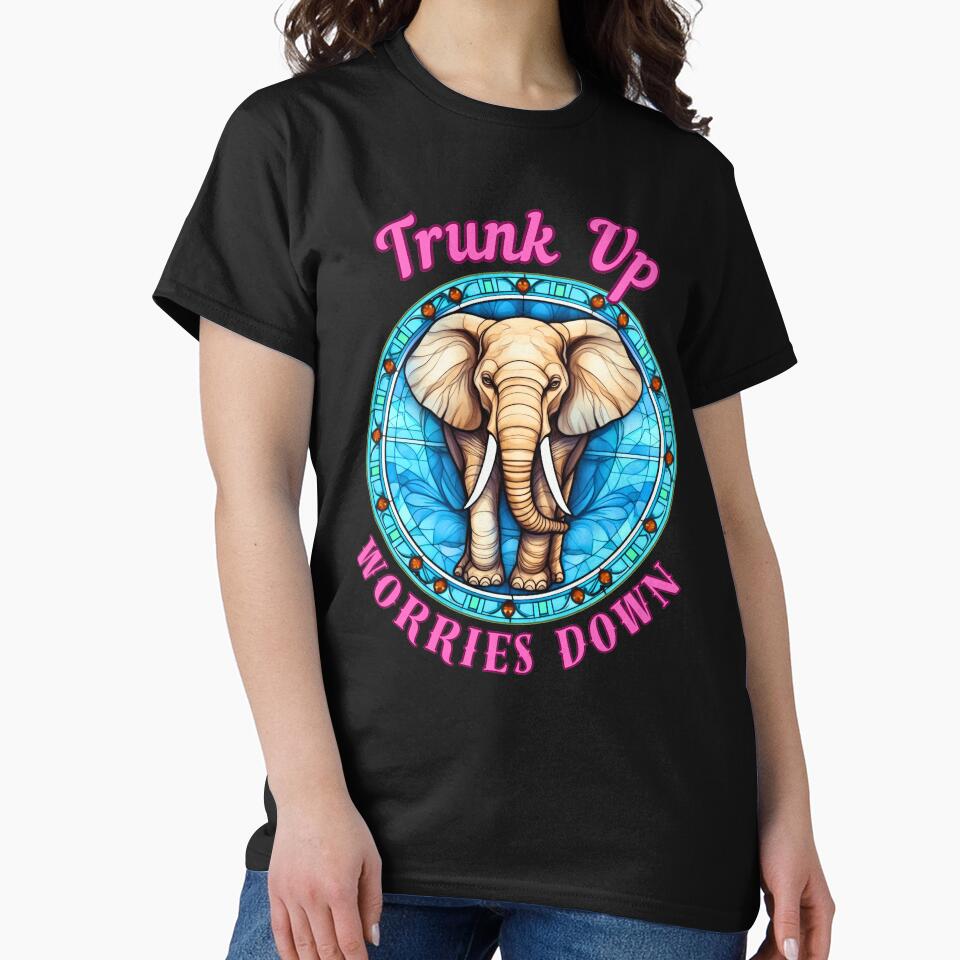 Trunk Up, Worries Down. elephant saying by ElephantVibes