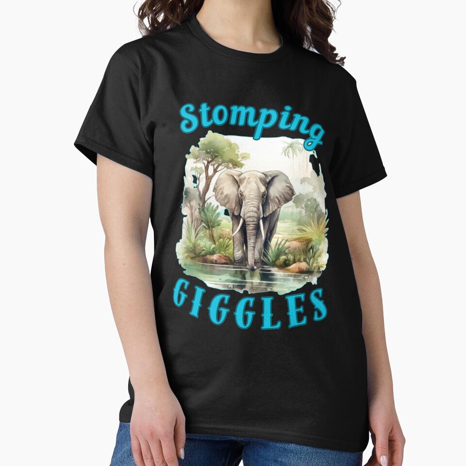 Stomping Giggles. funny elephant by ElephantVibes