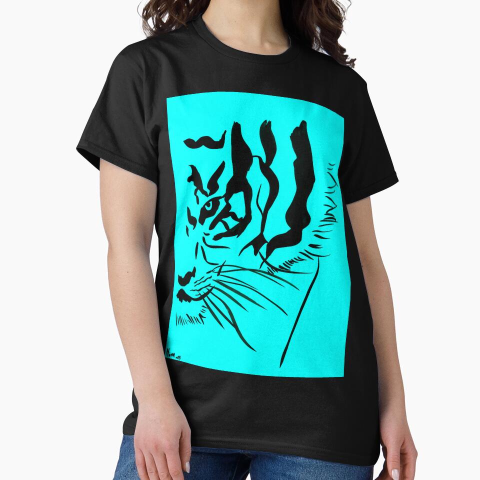 Eye of the Tiger - Black & Turquoise by Niina  Niskanen