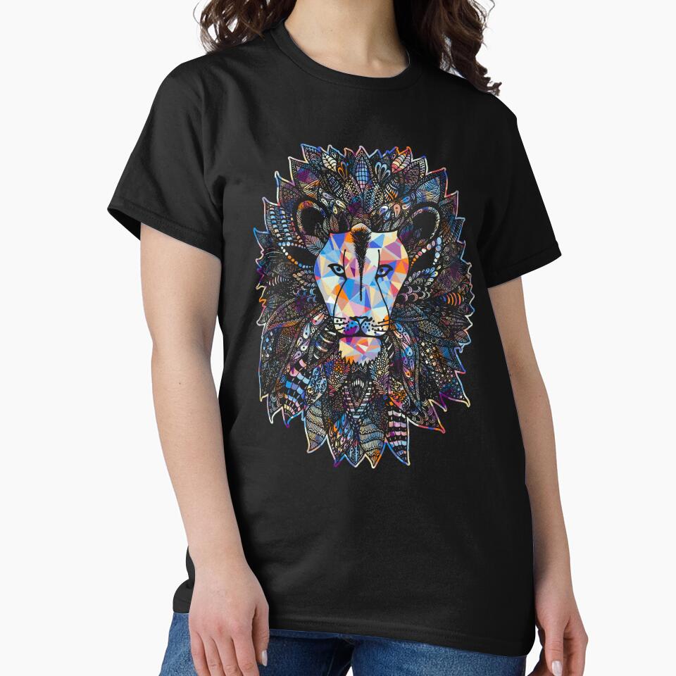 Cool And Awesome Lion Geometric by UnknownArtistt
