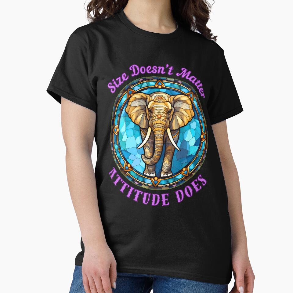 Size Doesn’t Matter. Attitude Does. elephant face by ElephantVibes