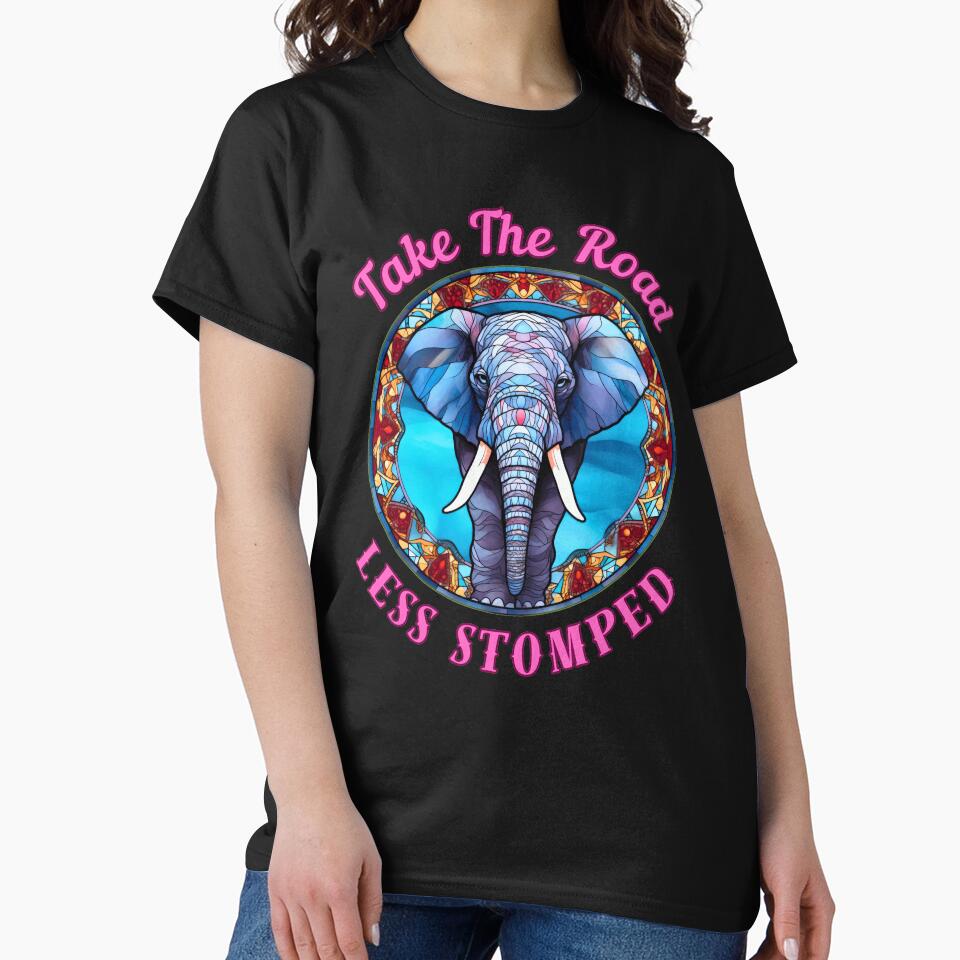Take The Road Less Stomped. elephant face by ElephantVibes