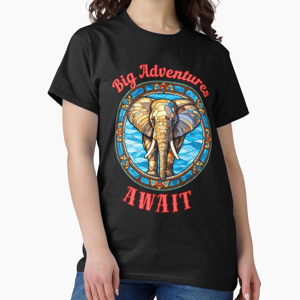 Big Adventures Await. colorful elephant by ElephantVibes