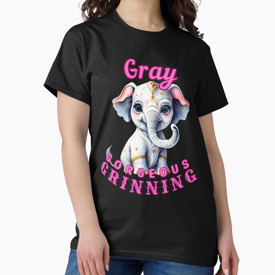 Gray, Gorgeous, Grinning. elephant head by ElephantVibes