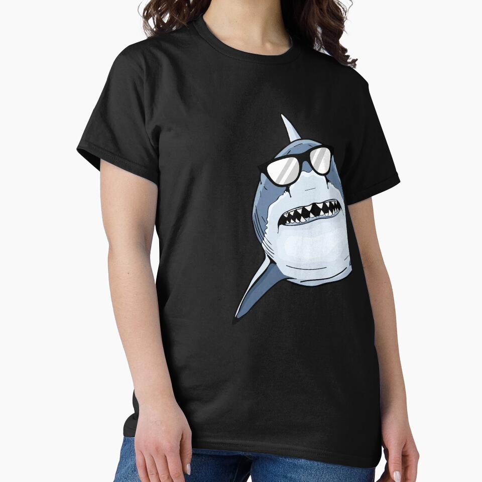 White Shark Lover Kids Under Water Shark by DSWShirts
