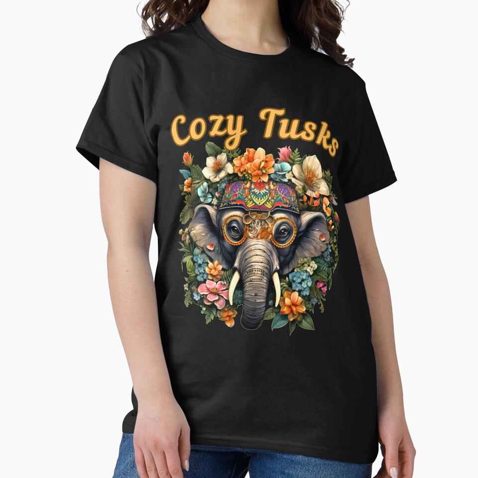 Cozy Tusks. funny elephant by ElephantVibes