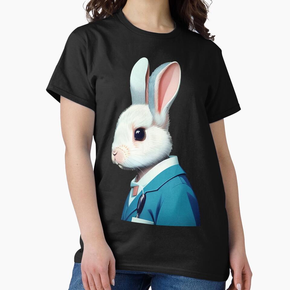 Cute baby doctor rabbit illustration 11 by vishalraifx