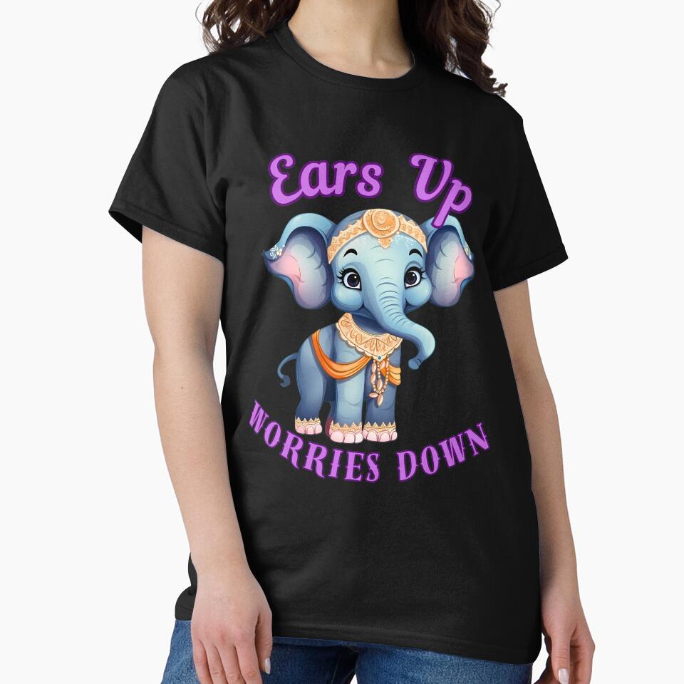 Ears Up, Worries Down. elephant face by ElephantVibes