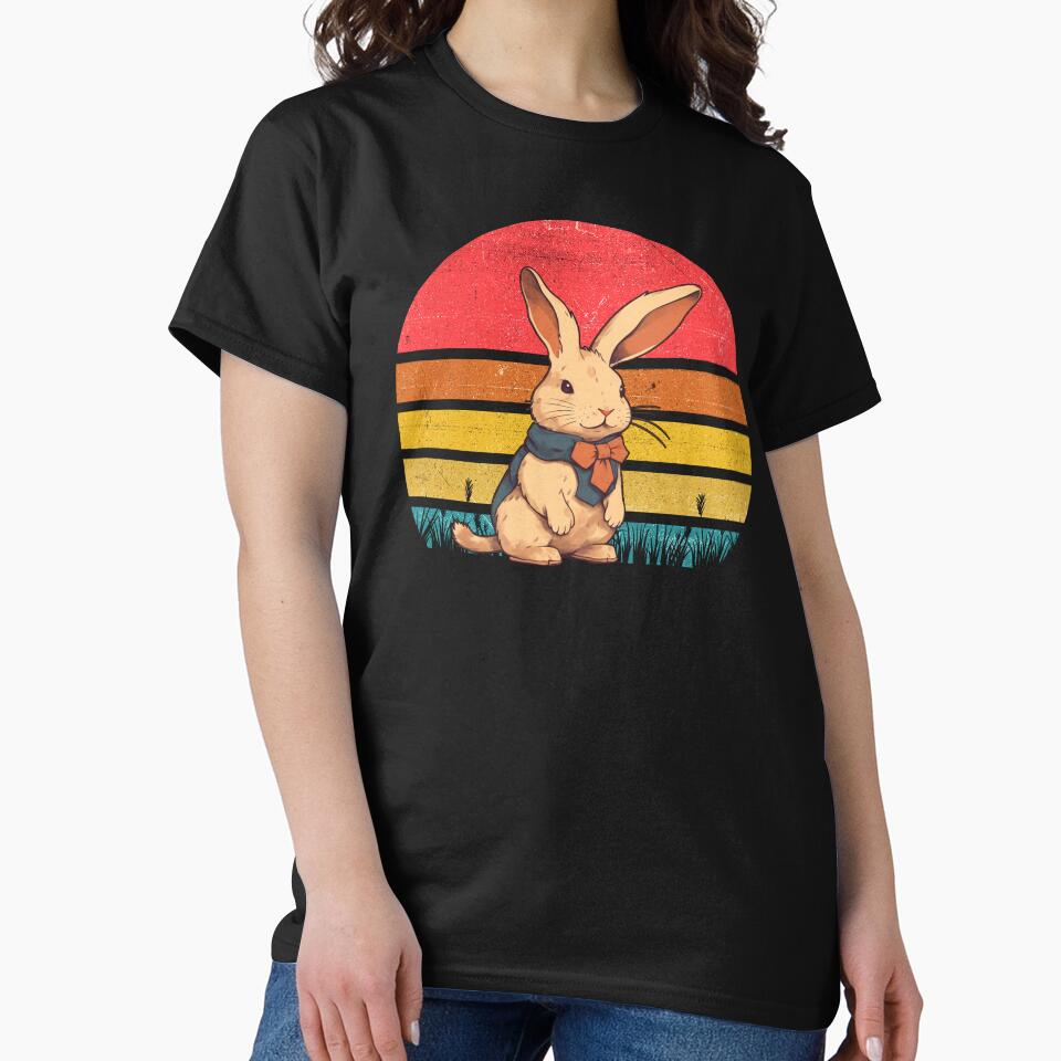 Rabbit Vintage Retro Sunset by rafaeltto