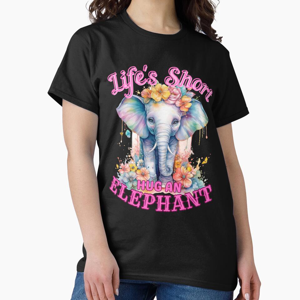Life's Short, Hug an Elephant. elephant head by ElephantVibes