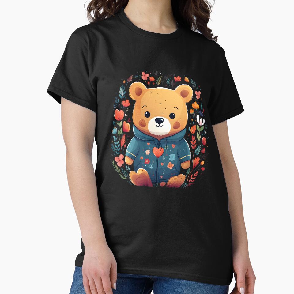 Art paintings, little bears, colorful and flower by KAMESUN