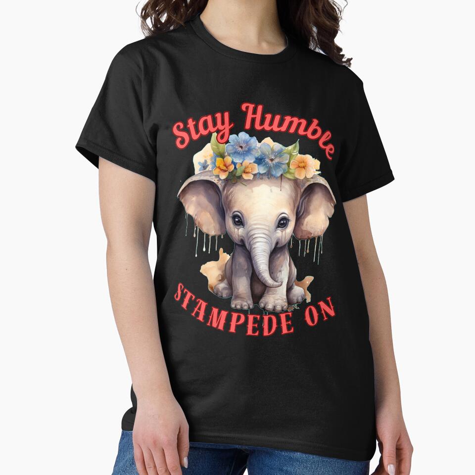 Stay Humble, Stampede On. colorful elephant by ElephantVibes