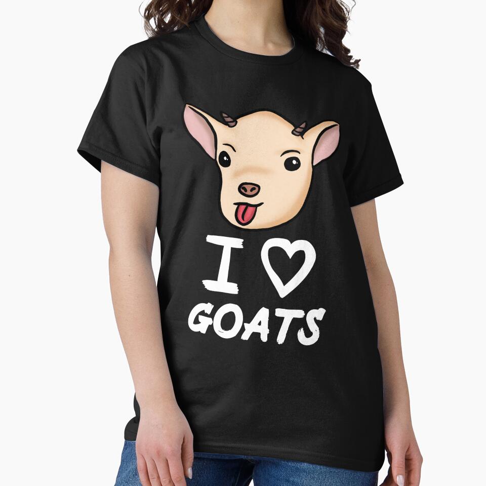Funny Goat I Love Goats for Goat Lovers, White by Mochi-Merch