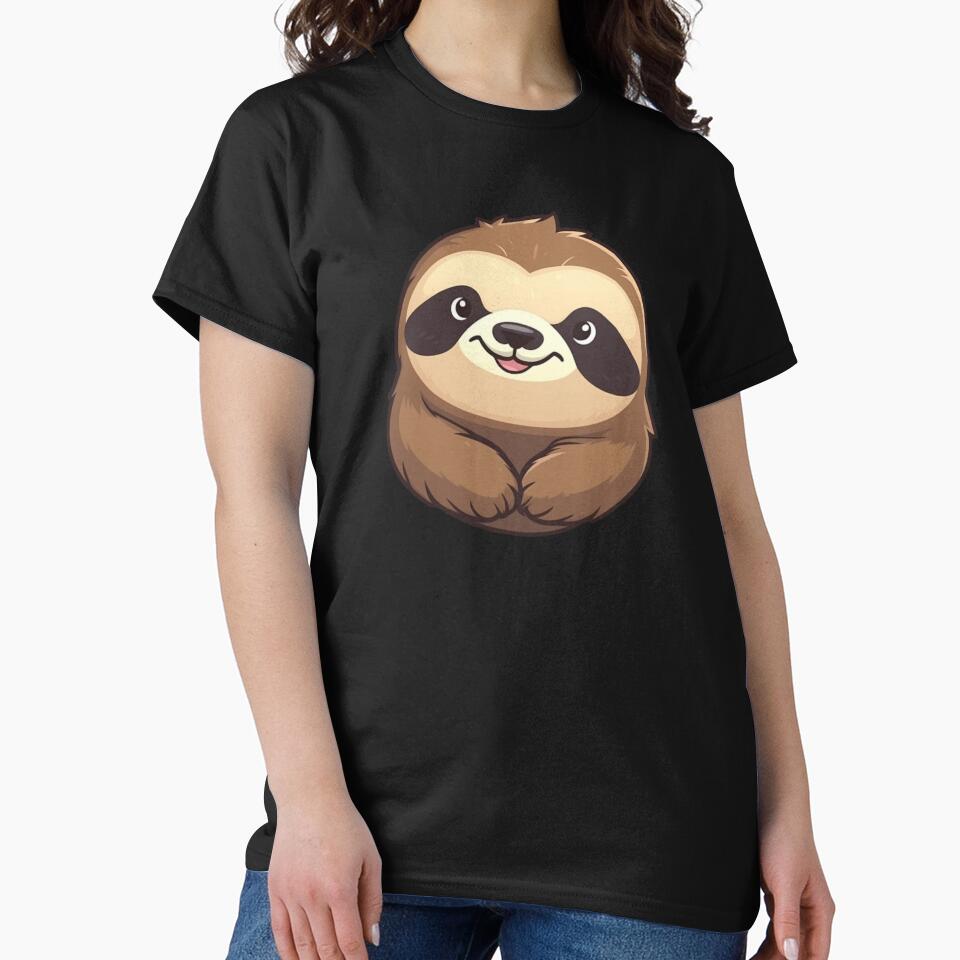 Cute Sloth, Cartoon Style Sloth, Sticker, Illustration by art-max-jenner