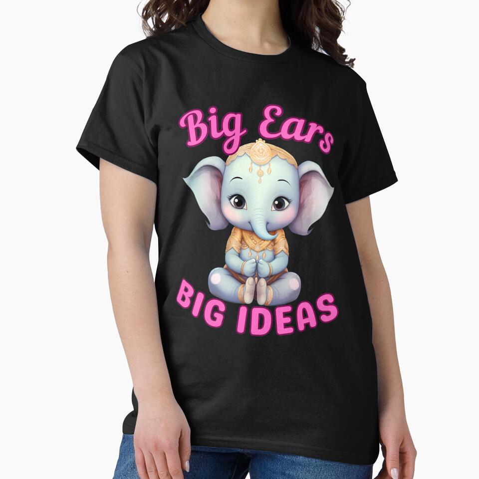 Big Ears, Big Ideas. elephant saying by ElephantVibes
