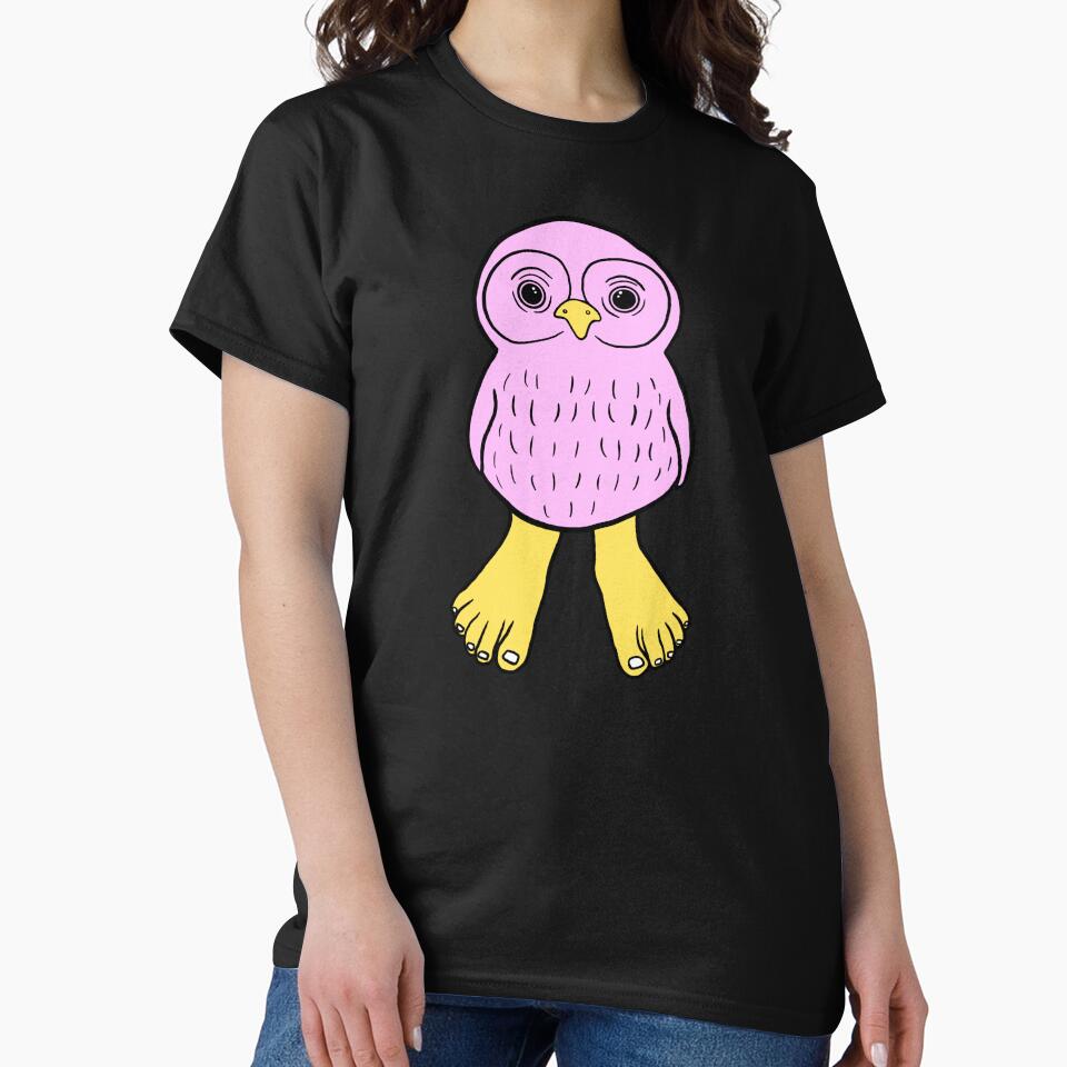 Pink Owl with Human Feet by Mochi-Merch