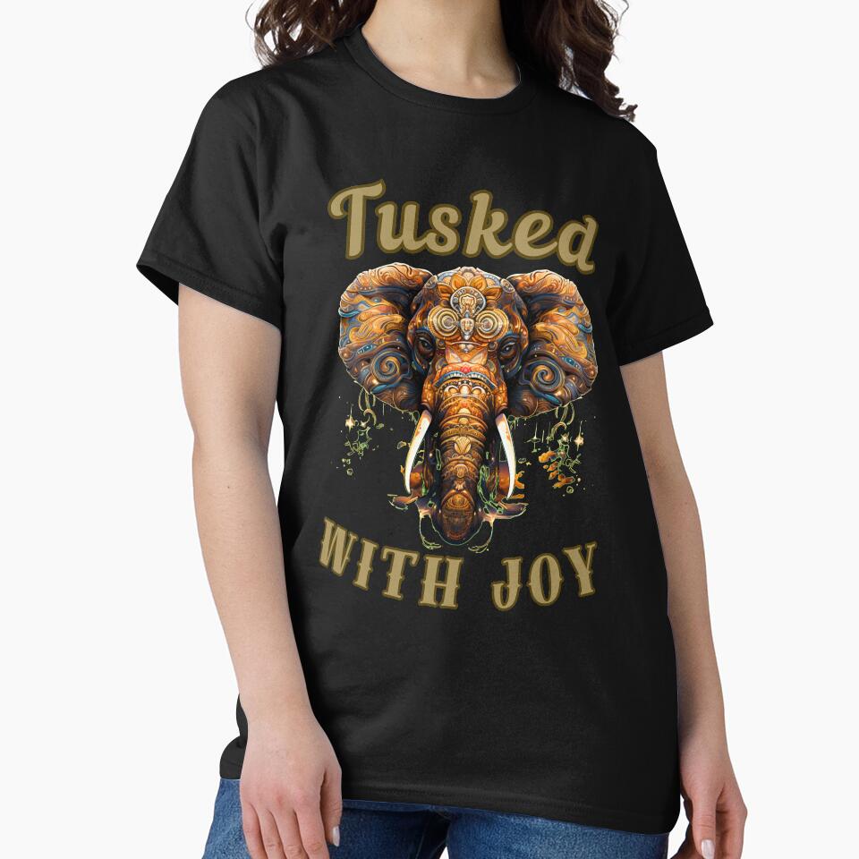 Tusked With Joy. elephant portrait by ElephantVibes