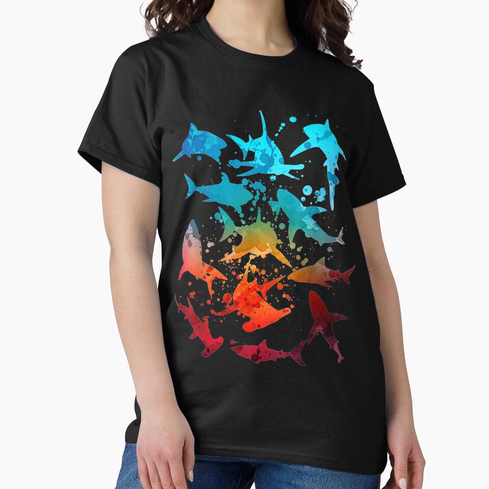 Hummer Shark, blue Shark, Whale Shark, White Shark by Letters-Art