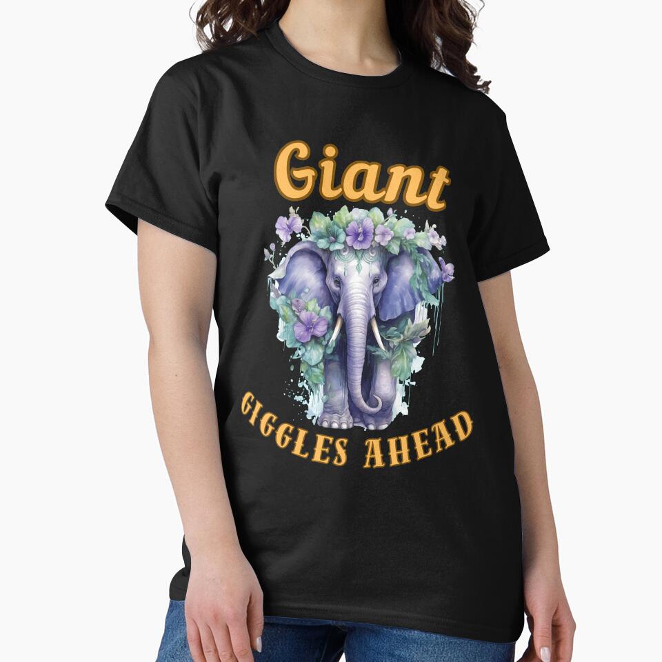 Giant Giggles Ahead. watercolor elephant by ElephantVibes