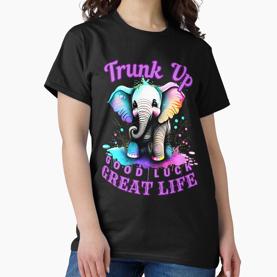 Trunk Up, Good Luck, Great Life. elephant quote by ElephantVibes