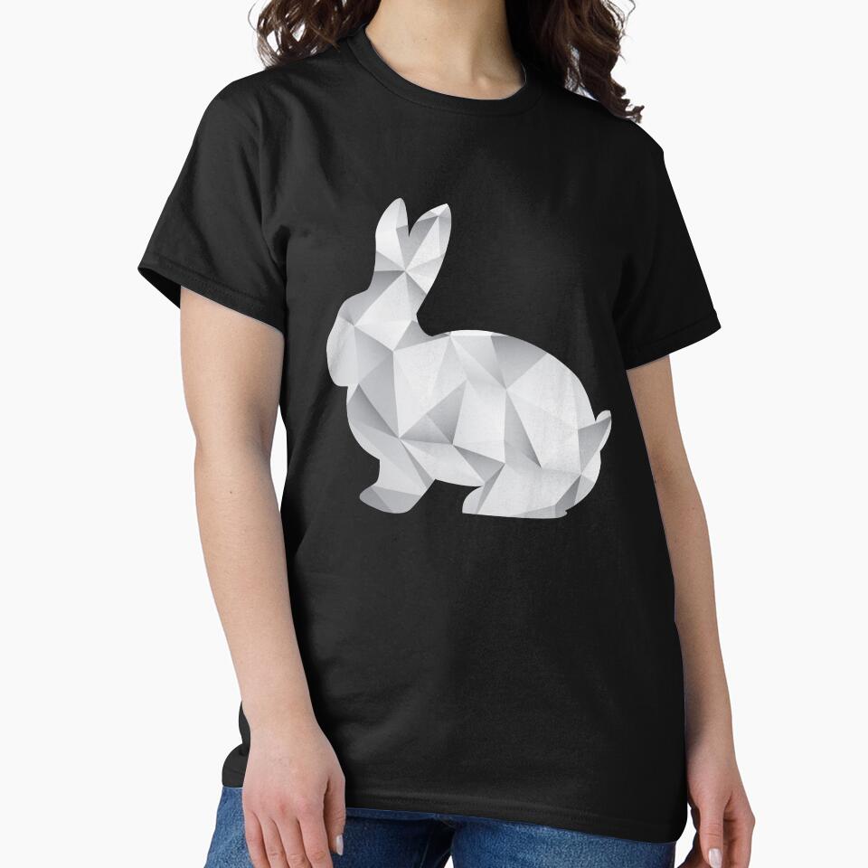rabbit art polygon gift funny gift for farmer by alaechamlal