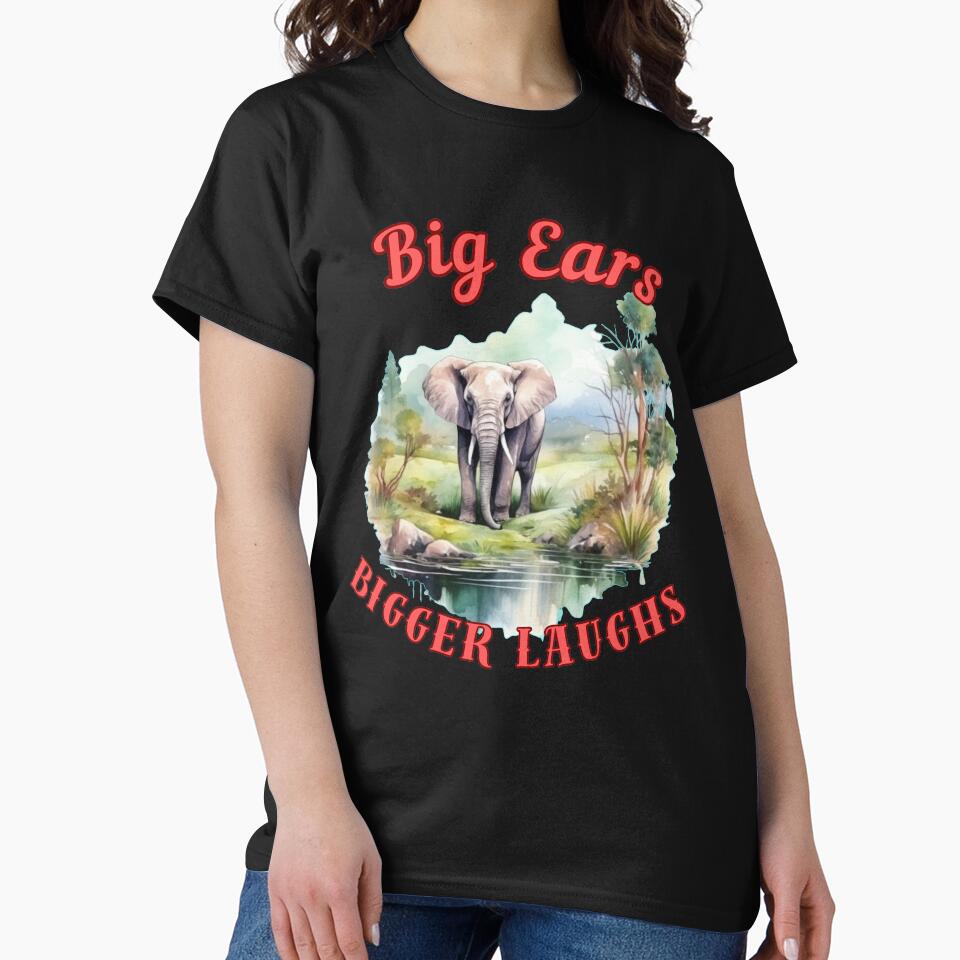 Big Ears, Bigger Laughs. happy elephant by ElephantVibes