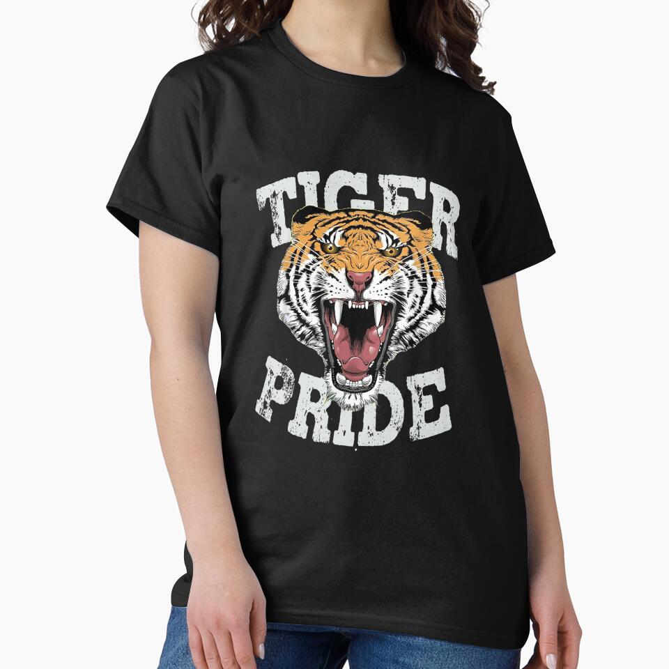 Tiger Pride Tiger Mascot Vintage School Sports Team Football by MissRasheedHam