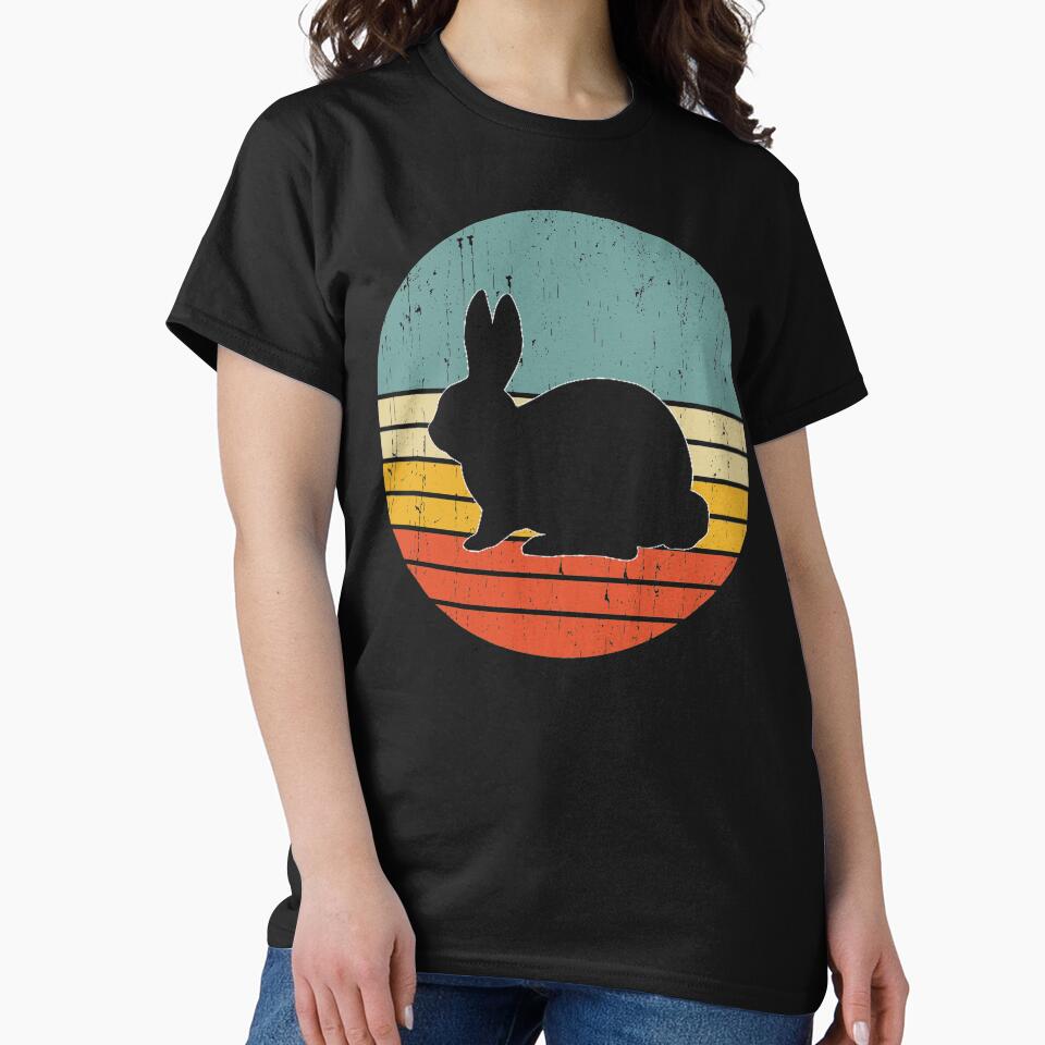 bunny sunset vintage shirt bunny lovers gift by Te-designer