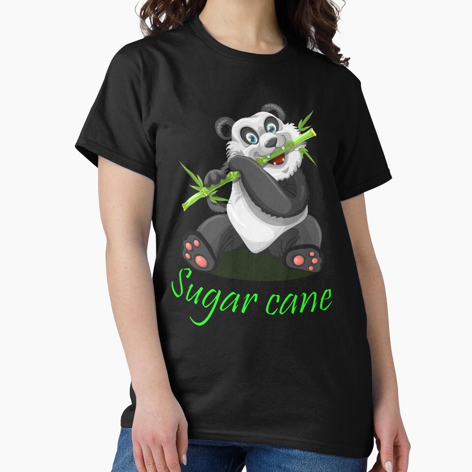 Sugar cane eating by little cute panda by HM DESIGNERS