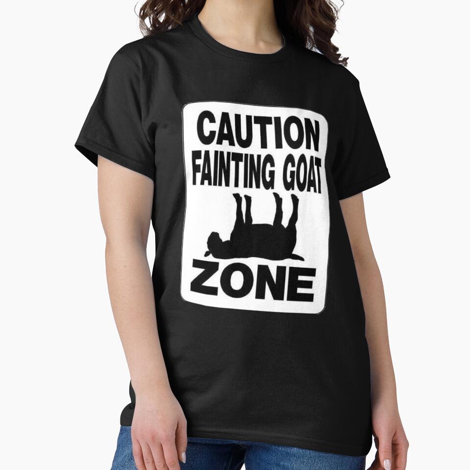 Fainting Goat - Caution Fainting Goat Zone - Funny Goat Shirt - Gift For Goat Lovers by Galvanized