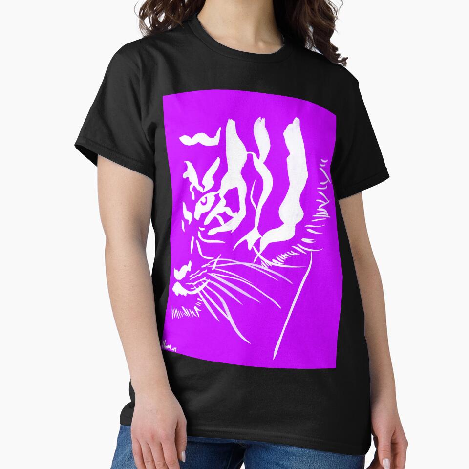 Eye of the Tiger - Purple and White by Niina  Niskanen