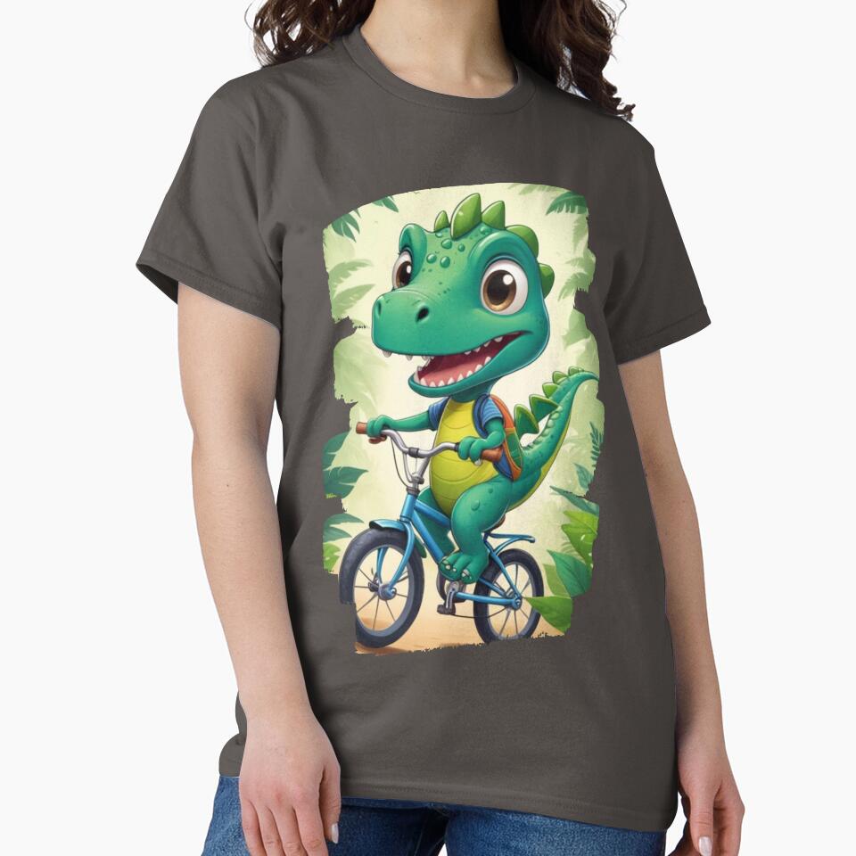 Dino on bike by KIDS-PRINTS