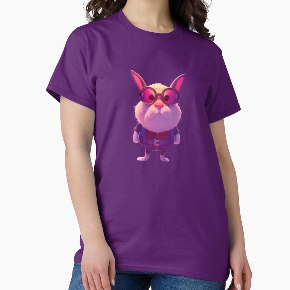 Pink superhero rabbit by Ishnu
