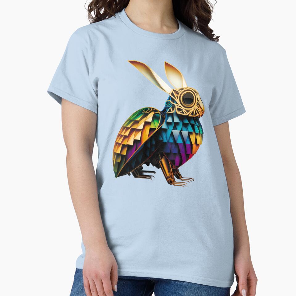 Art Deco Steampunk Rabbit Bird | Rainbow Heart Rabbit | Rainbow Easter | high resolution by Synthetic-Intel