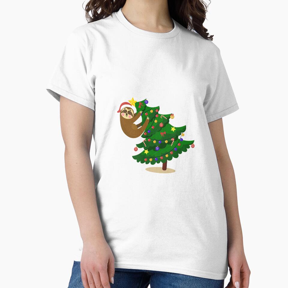 Christmas Tree Hanging Sloth by Landesign