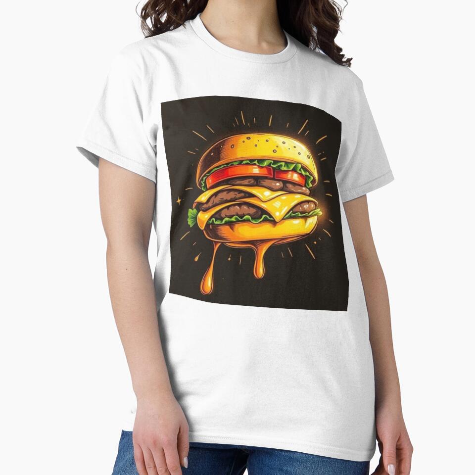 Tasty Burger  Cartoon Style Artwork by NivyasArtistry