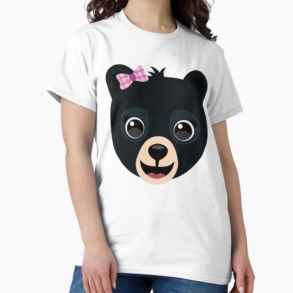 Cute Baby Black Bear Girl by Captain Creative