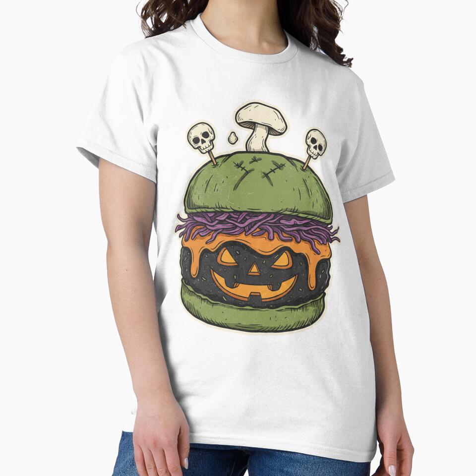 Halloween Burger Vintage- Extra Rotten by Too Kool Designing