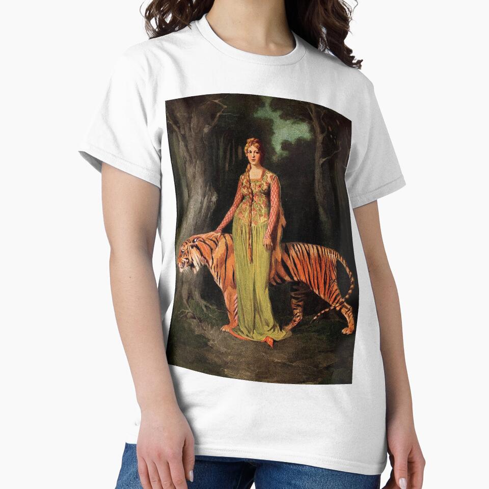 Woman Walking with Tiger by chita-piera