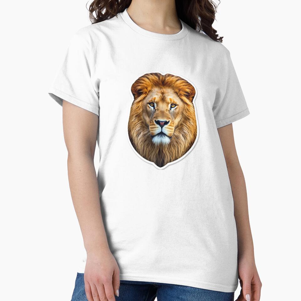 Majestic Lion Face Sticker by MiniPrintMagic