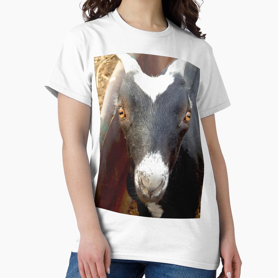 funny black goat face by Stephanie  Skeem