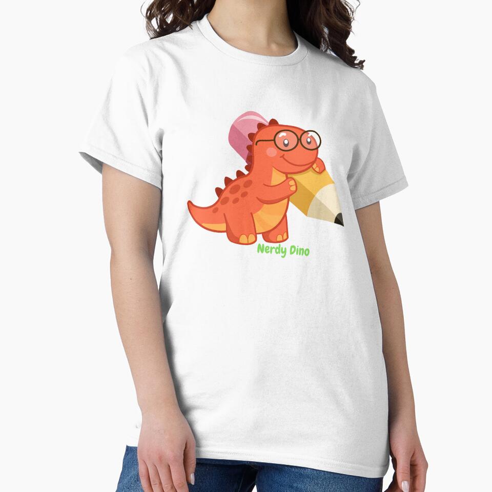 Nerdy Dino Cute Dinosaur with Glasses Kids Design by unglaublichGut