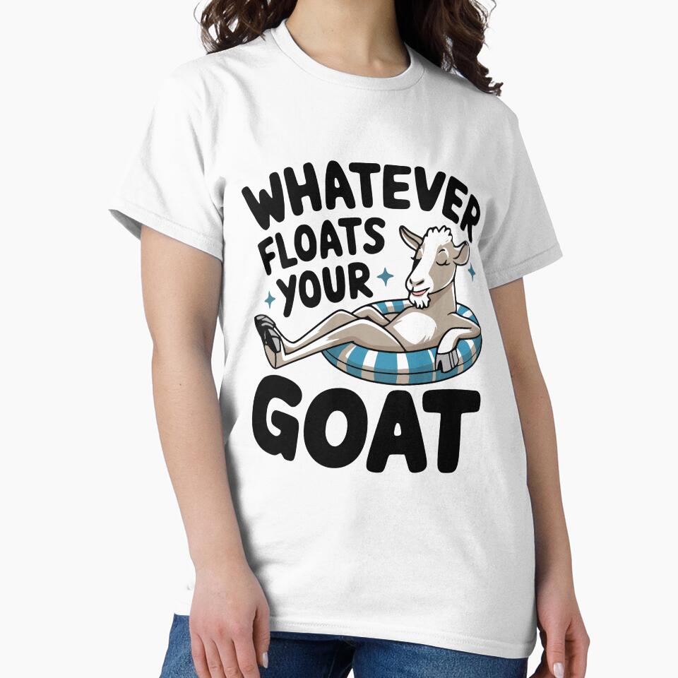 Whatever Floats Your Goat! Funny Goat Pun by PMCreative