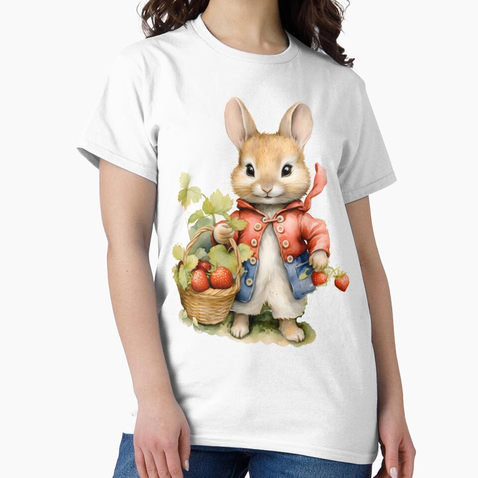 Cute Bunny Rabbit pick up Strawberry by BellaLawi