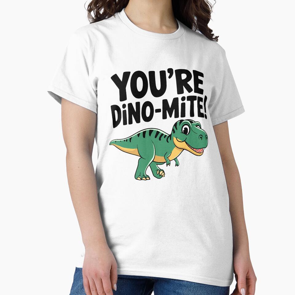 You're Dino-Mite! Cute Dinosaur Pun by PMCreative