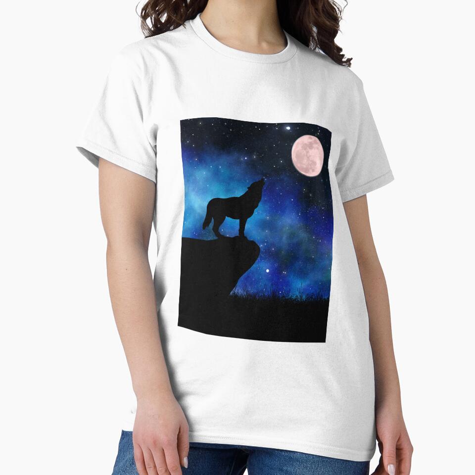 Howling wolf and moon by buhnka