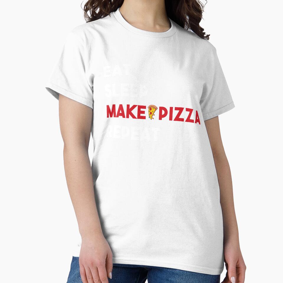 Eat Sleep Make Pizza Repeat - Pizza Maker Lover Foodie by Alaadin Bendali Braham
