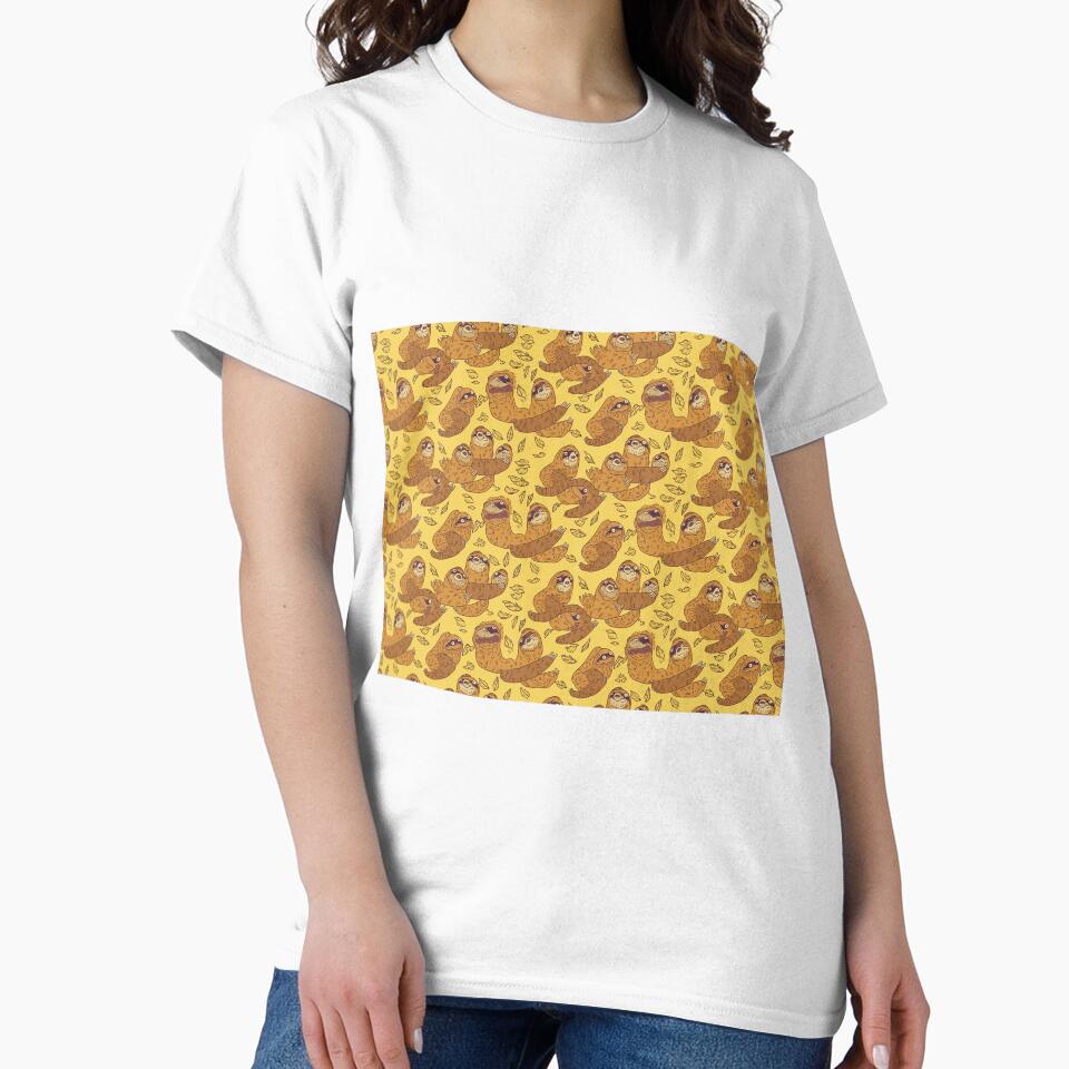 Adorable Lazy Sloth Pattern - Perfect for Sloth Lovers and Cozy Vibes by Retro-ArtDeco