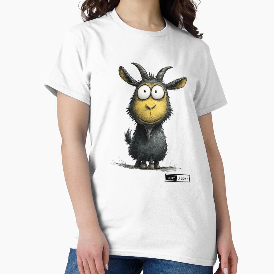 Funny cartoon goat - Just a goat design by CleanDecor